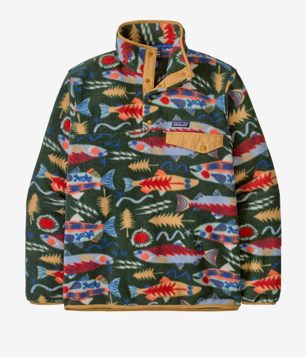 Patagonia LW Synch Snap-T Giacca (salmon energy old growth green)
