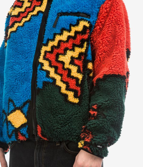 Obey Moroccan Rug Sherpa Jacket (bright multi)