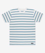 skatedeluxe Striped Organic T-Shirty (white aqua)