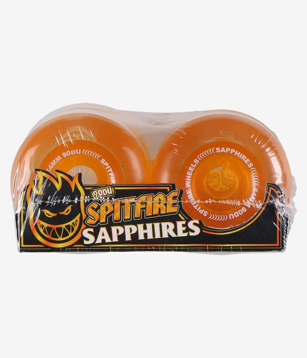 Spitfire Sapphire Roues (clear orange) 54 mm 90A 4 Pack