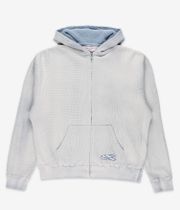 Yardsale Bleached Waffle Zip-Hoodie (blue)