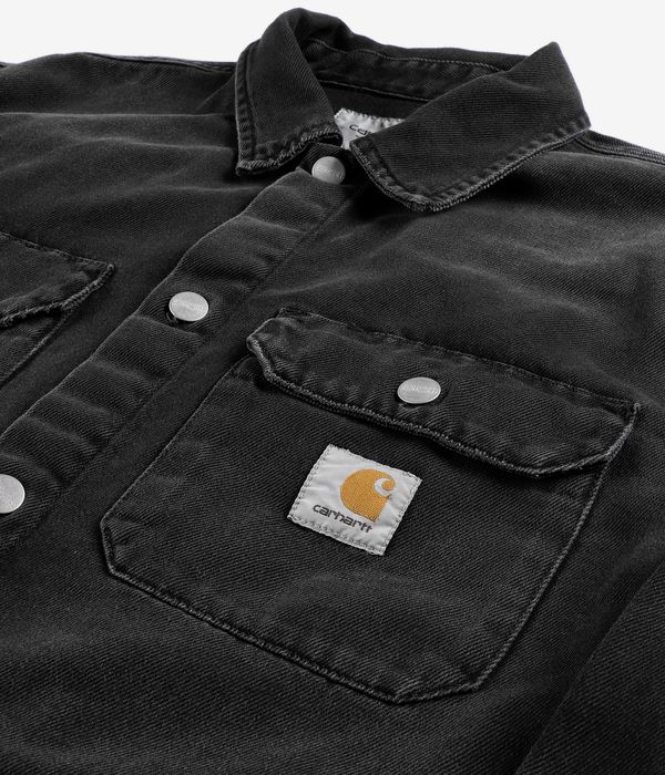 Carhartt WIP Harvey Olympia Shirt Jacket (black dark used wash)