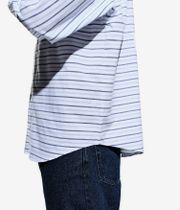 Pop Trading Company Striped Logo Camicia (white blue linen)