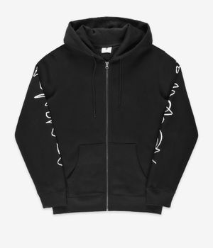 Poetic Collective Crayon Arm Zip-Sweatshirt avec capuchon (black)