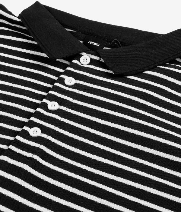 Former Uniform Striped Polos (black white)