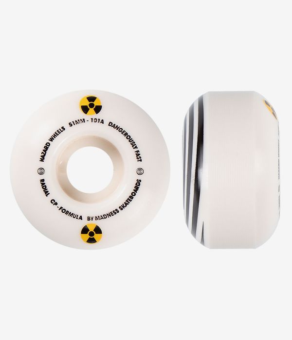 Madness Hazard Swirl CP Radial Roues (white) 51mm 101A 4 Pack