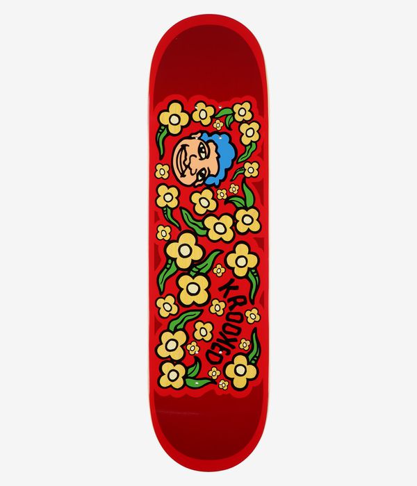 Krooked Team Sweatpants Redux 8.38" Skateboard Deck (red)