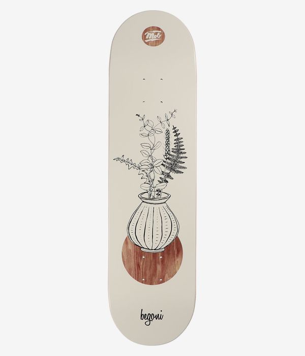 MOB X Begoni Vase 8.25 Skateboard Deck (white)