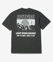 HUF x Spitfire Burn Heavyweight T-Shirt (washed black)