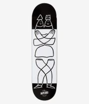 Inpeddo Smarty 8" Skateboard Deck (white black)