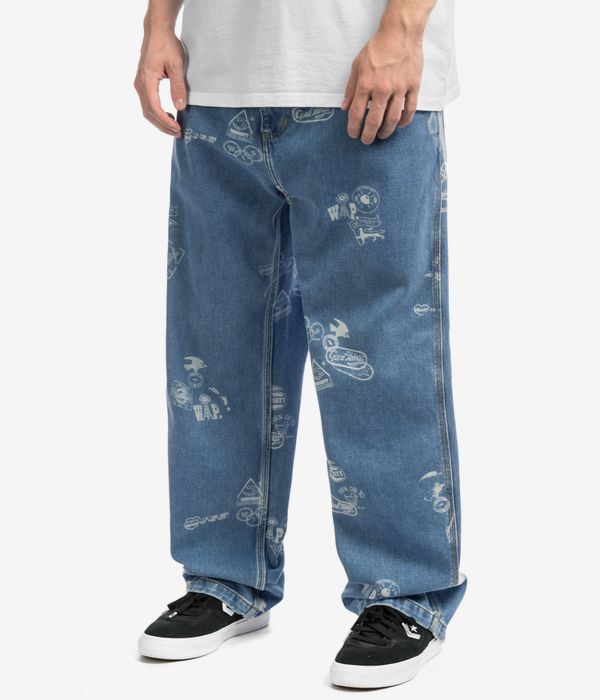 Carhartt WIP Stamp Organic Cotton Maitland Jeans (print blue bleached)