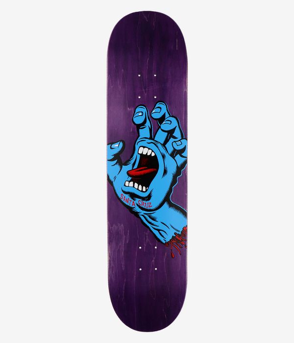 Santa Cruz Screaming Hand 8.375" Tabla de skate (purple)