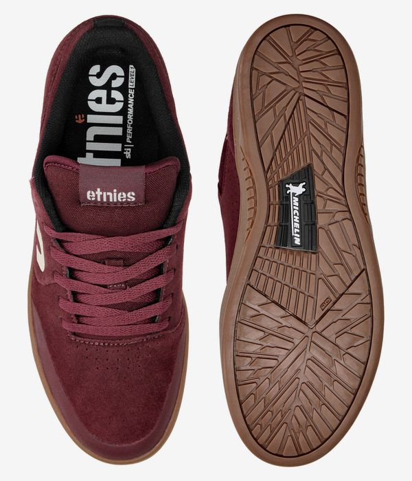 Etnies Marana Shoes (maroon black white)