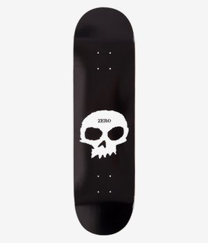 Zero Team Single Skull 8.5" Skateboard Deck (black white)