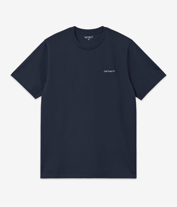 Carhartt WIP Script Embroidery T-Shirt (deep night white)