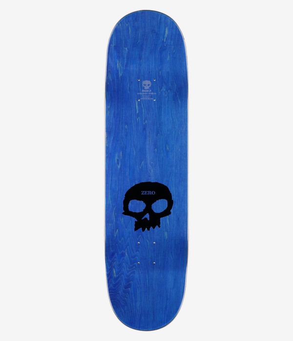 Zero Team Single Skull 8.75" Skateboard Deck (black white)