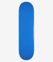 Fucking Awesome Lopez Embossed Photo Twintail 8.38" Skateboard Deck — full bottom view showing solid blue underside with visible truck mounting holes; no printed graphics or text. Clean studio image; white background.