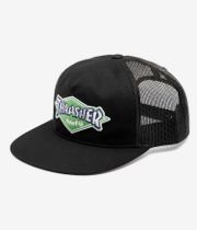 HUF x Thrasher Logo Twill Trucker Casquette (black)