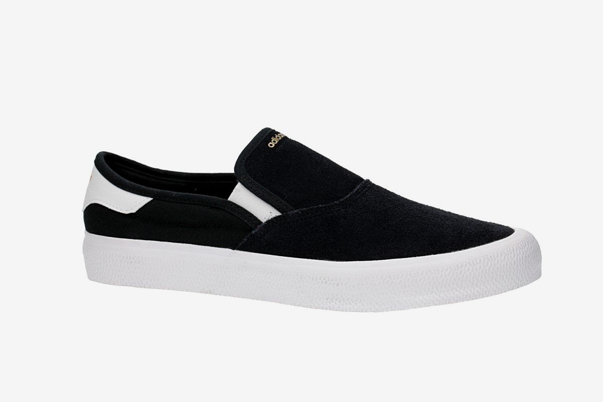 Shop adidas Skateboarding 3MC Slip Shoes core black white gold online skatedeluxe