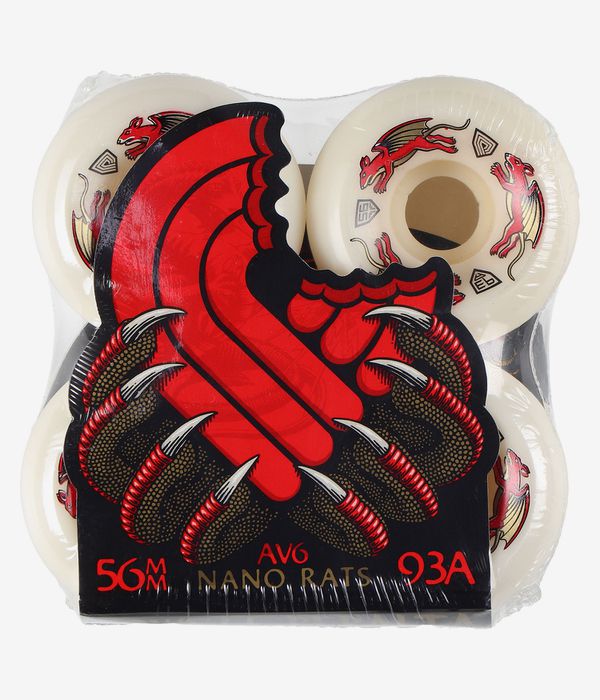 Powell-Peralta Dragons Nano Rat AV6 Asymmetrical Medium Ride Kółka (offwhite) 56 mm 93A czteropak