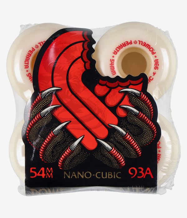 Powell-Peralta Dragons Nano Cubic Asymmetrical Offset Wheels (offwhite) 54 mm 93A 4 Pack