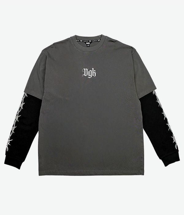 DGK Thorn 2fer Knit Top z Długim Rękawem (washed black)