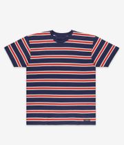 skatedeluxe Striped Camiseta (navy red)