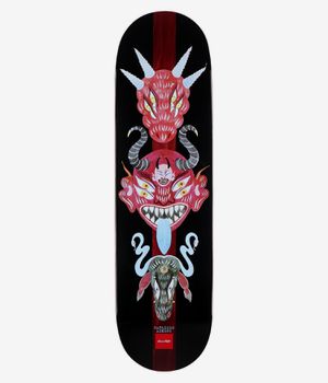 Chocolate Aikens Dog Perfume Masks 8.5" Skateboard Deck (multi)