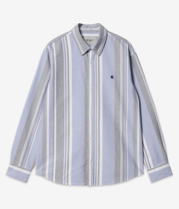 Carhartt WIP Dwyer Oxford Shirt (stripe bleach squid)