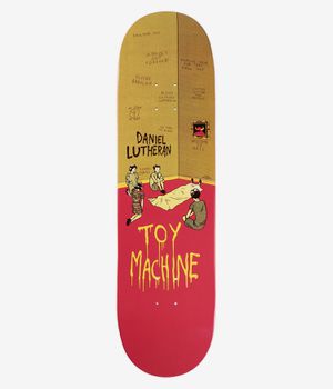 Toy Machine Lutheran Psycho Babylon 8.5" Skateboard Deck (yellow red)