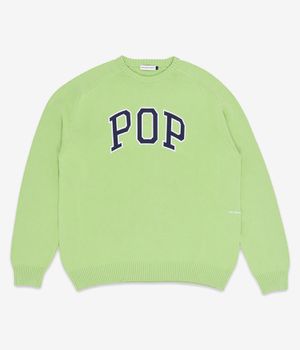 Pop Trading Company Arch Knitted Crewneck Sweatshirt (jade lime)