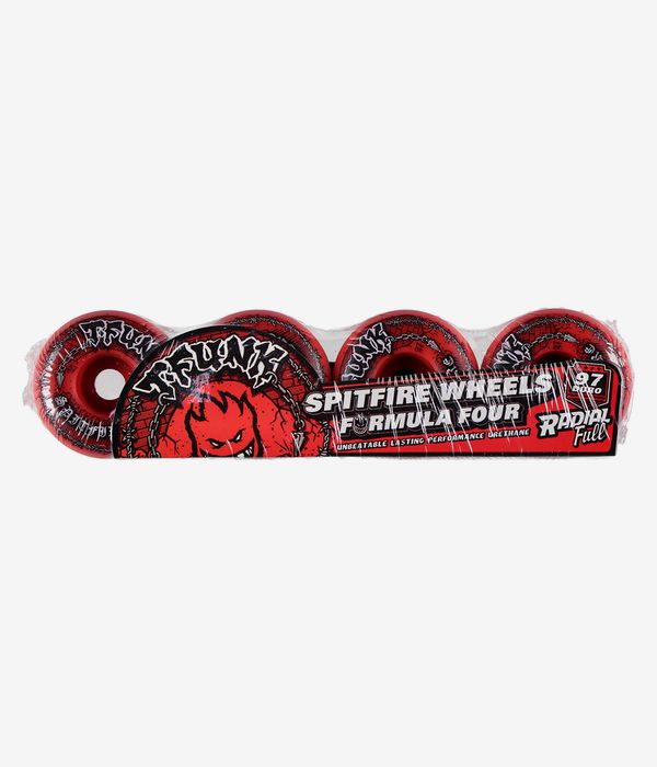 Spitfire Formula Four T-Funk Ravv Radial Full Wheels (red) 57 mm 97A 4 Pack