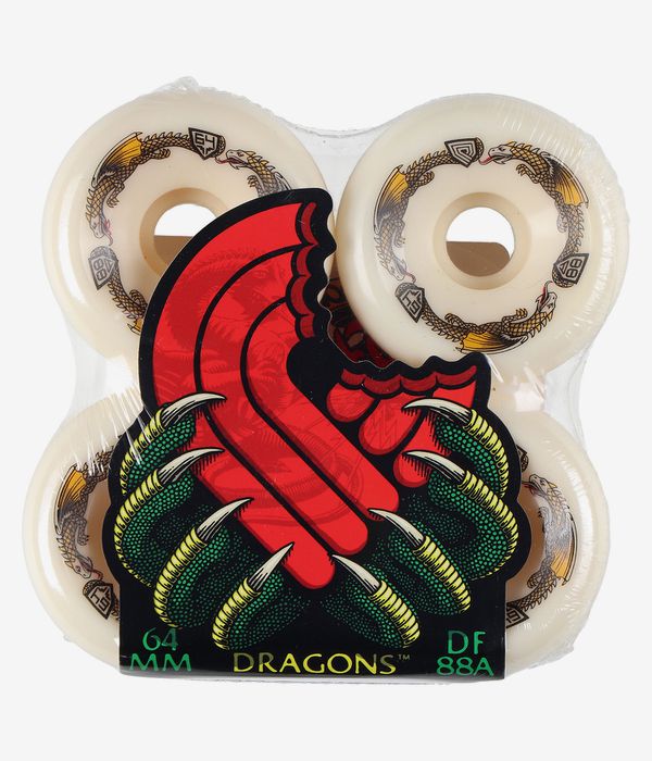 Powell-Peralta Dragons Symmetrical Bomber Wheels (off white) 64 mm 88A 4 Pack