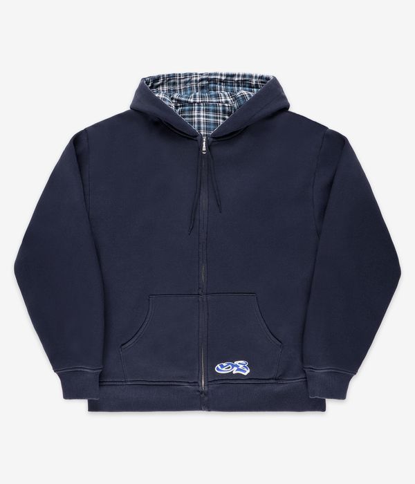 Yardsale Reversible Flannel Felpa Hoodie con zip (blue)