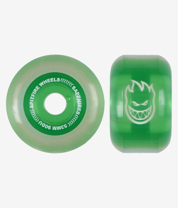 Spitfire Sapphire Roues (clear green) 53 mm 90A 4 Pack