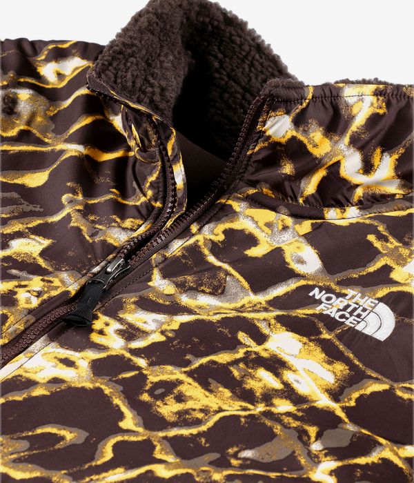 The North Face Print Platte High Pile 1/4-Zip Fleece Jacket (coal brown)