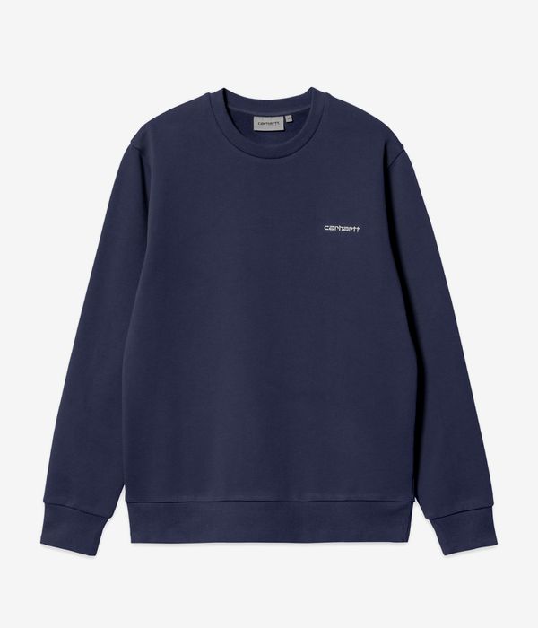 Carhartt WIP Script Embroidery Sweater (blue white)