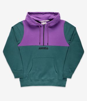Anuell Ventor Organic Half Zip-Sweatshirt avec capuchon (purple jungle)