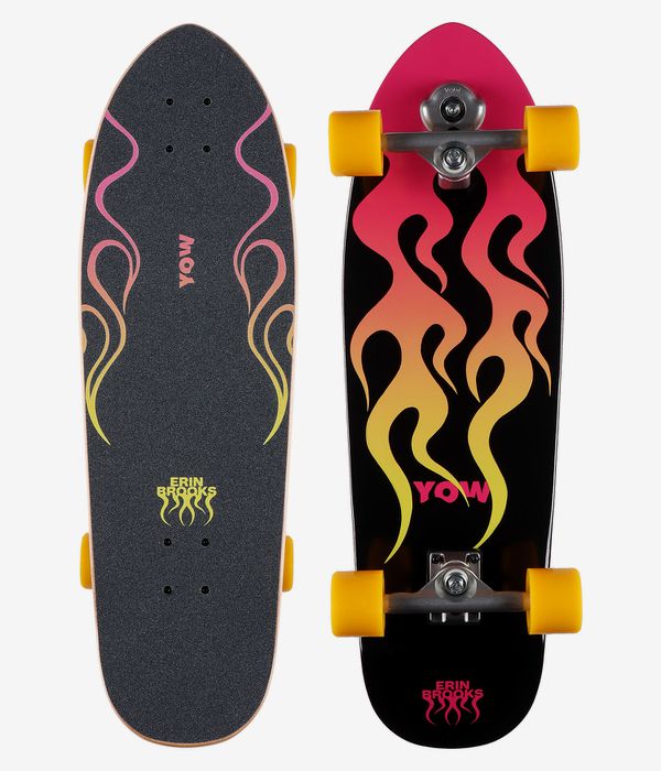 YOW x Erin Brooks Power Blaze 31.5" (80cm) Surfskate Cruiser (black)