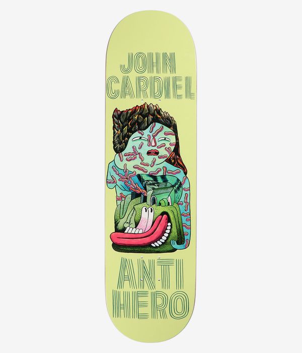 Anti Hero Cardiel Hug The Pavement 8.62" Skateboard Deck (green)