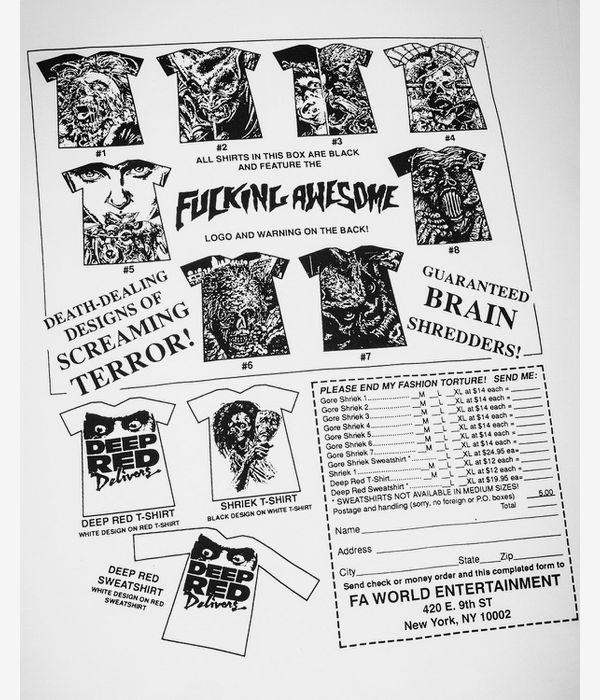 Fucking Awesome Gore Shriek T-Shirt (white)