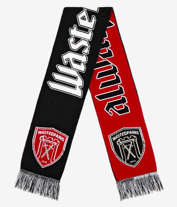 Wasted Paris Rain Football Scarf (red black)