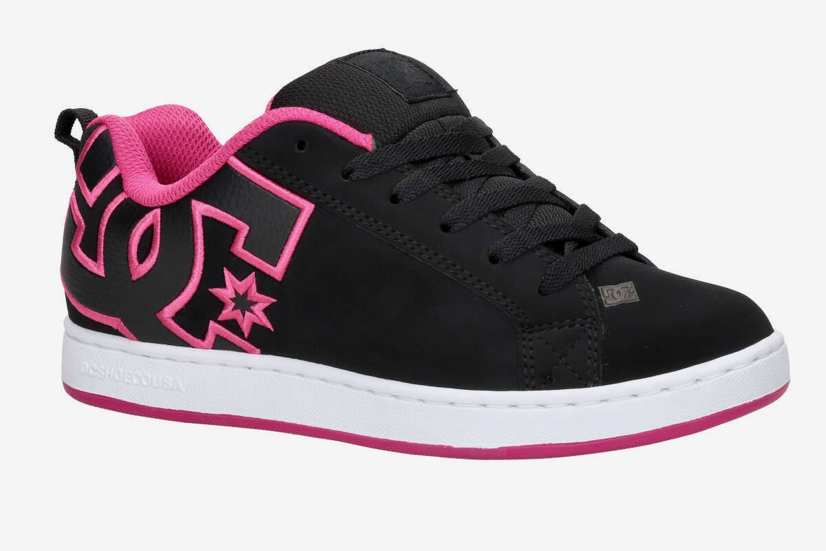 DC Court Graffik Shoes women (black pink stencil)