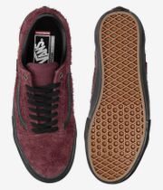 Vans Skate Old Skool Hairy Suede Shoes (black burgundy)