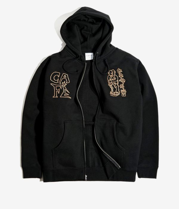 Skateboard Cafe Ethan Felpa Hoodie con zip (black)