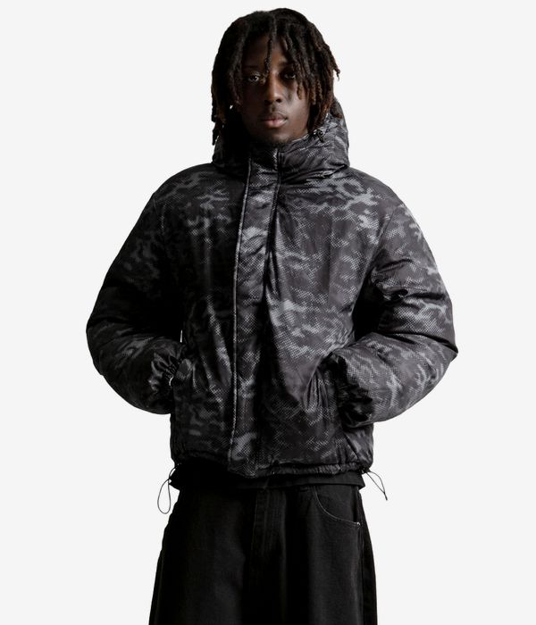 Wasted Paris Digicamo Reversible Puffer Jas (camo white black)