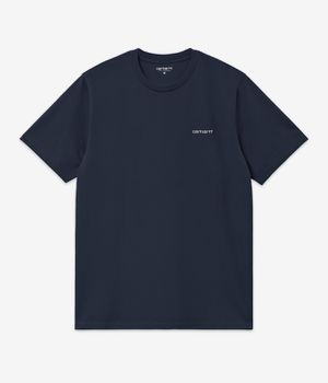 Carhartt WIP Script Embroidery T-Shirt (deep night white)