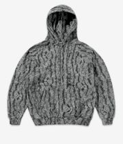 Butter Goods Lowland Camo Zip-Sweatshirt avec capuchon (washed black)