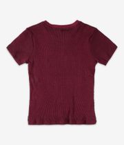 Iriedaily 2 Tone Rib T-Shirt women (black red)