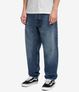 Carhartt WIP Newel Pant Organic Maitland Jeans (blue marble used wash)